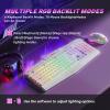 imageRedragon S1013 PRO Gaming Keyboard and Mouse RGB Backlit Programmable Keyboard Mouse with Software Independent Macro Record Keys Value Combo Set New Update VersionWhite