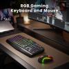 imageRedragon Updated S101 Programmable Gaming Keyboard and Mouse RGB Backlit Keyboard Mouse with Software Independent Macro Record Keys Value Combo SetBlackUpdate