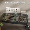 imageRedragon Updated S101 Programmable Gaming Keyboard and Mouse RGB Backlit Keyboard Mouse with Software Independent Macro Record Keys Value Combo SetBlackUpdate