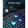 imageRedragon Updated S101 Programmable Gaming Keyboard and Mouse RGB Backlit Keyboard Mouse with Software Independent Macro Record Keys Value Combo SetBlack