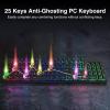 imageRedragon Updated S107 Gaming Keyboard and Mouse RGB Gaming Keyboard and 10000 DPI Mouse Combo with 25Key AntiGhosting 1K Hz Programmable Mice with Software Plug ampamp Play to PC Laptop UpgradeBlackNewVison