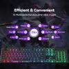 imageRedragon Updated S107 Gaming Keyboard and Mouse RGB Gaming Keyboard and 10000 DPI Mouse Combo with 25Key AntiGhosting 1K Hz Programmable Mice with Software Plug ampamp Play to PC Laptop UpgradeBlackNewVison