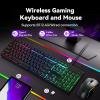 imageRedragon Updated S107 Gaming Keyboard and Mouse RGB Gaming Keyboard and 10000 DPI Mouse Combo with 25Key AntiGhosting 1K Hz Programmable Mice with Software Plug ampamp Play to PC Laptop UpgradeBlackNewVison