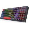 imageRedragon Wired Mechanical Gaming Keyboard with RGB Backlit 94 Keys Programmable Macro Editing Numeric Pad Red Switches Compact Keyboard Mechanical for Pc Mac Ipad K636CLOBlackGray