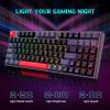 imageRedragon Wired Mechanical Gaming Keyboard with RGB Backlit 94 Keys Programmable Macro Editing Numeric Pad Red Switches Compact Keyboard Mechanical for Pc Mac Ipad K636CLOBlackGray