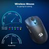 imageRedragon Wireless Gaming Mouse 3 Modes Lightweight Wireless Mouse Full Programmable Buttons 12000 DPI Software Supports DIY Keybinds M815STDBlack