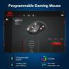 imageRedragon Wireless Gaming Mouse 3 Modes Lightweight Wireless Mouse Full Programmable Buttons 12000 DPI Software Supports DIY Keybinds M815STDBlack