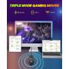 imageRedragon Wireless Gaming Mouse TriMode 24GUSBCBluetooth Ergonomic Mouse Gaming 8000 DPI RGB Backlit Programmable Wireless Mouse Rechargeable 250 Hrs for Laptop PC Mac M814Bluetooth