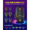 imageRedragon Wireless Gaming Mouse TriMode 24GUSBCBluetooth Ergonomic Mouse Gaming 8000 DPI RGB Backlit Programmable Wireless Mouse Rechargeable 250 Hrs for Laptop PC Mac M814Bluetooth