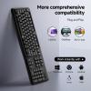 imageRedragon Wireless Keyboard 24G FullSized Ergonomic Wireless Computer Keyboard with 10 Individual Multimedia Keys Spill Resistant for Mac OS DesktopLaptopPC BK736724G Wireless