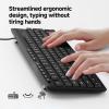 imageRedragon Wireless Keyboard 24G FullSized Ergonomic Wireless Computer Keyboard with 10 Individual Multimedia Keys Spill Resistant for Mac OS DesktopLaptopPC BK7367Wired