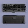 imageRedragon Wireless Keyboard 24G FullSized Ergonomic Wireless Computer Keyboard with 10 Individual Multimedia Keys Spill Resistant for Mac OS DesktopLaptopPC BK736724G Wireless