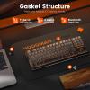imageRedragon Wireless Mechanical Keyboard3Modes Bluetooth Gasket Hot Swappable TKL RGB Custom KeyboardPrelubed SwitchesSide Printed PBT Gradient Keycaps SouthFacing LEDs SocketEclatSide