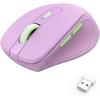 imageRedragon Wireless Mouse BT5030 ampamp 24G 6 Buttons 5 Level 4000DPI Bluetooth Mouse 18 Months Battery Portable Optical Computer Mice for Laptop PC Chromebook Windows MacBlack24GBTpurple