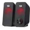 imageRedragon GS500 Stentor PC Gaming Speaker 20 Channel Stereo Desktop Computer Speaker with Red Backlight Quality Bass and Crystal Clear Sound USB Powered with a 35mm Connector