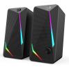 imageRedragon GS510 RGB Desktop Speakers 20 Channel PC Computer Speaker with 4 Colorful LED Backlight Modes Enhanced Bass and EasyAccess Volume Control USB Powered w 35mm Cable