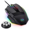 imageRedragon M801 Wireless Gaming Mouse RGB Gaming Mouse with MMO 9 Programmable Macro Editing Buttons UP 16000 Adjustable DPI Rapid Fire Button for Game WindowsPC  Wireless BlackBlack