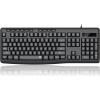 imageRedragon Wireless Keyboard 24G FullSized Ergonomic Wireless Computer Keyboard with 10 Individual Multimedia Keys Spill Resistant for Mac OS DesktopLaptopPC BK7367Wired