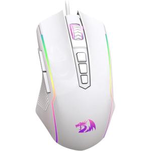 imageRedragon Wired Gaming Mouse RGB Backlit Ergonomic Gamer Mouse Up to 8000 DPI 11 Programmable Buttons ampamp 7 Backlit Modes Extra Sniper Button Mouse Gamer for Windows PC Gamers M614white