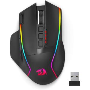 imageRedragon Wireless Gaming Mouse TriMode 24GUSBCBluetooth Ergonomic Mouse Gaming 8000 DPI RGB Backlit Programmable Wireless Mouse Rechargeable 250 Hrs for Laptop PC Mac M81424G