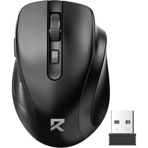 imageRedragon Wireless Mouse BT5030 ampamp 24G 6 Buttons 5 Level 4000DPI Bluetooth Mouse 18 Months Battery Portable Optical Computer Mice for Laptop PC Chromebook Windows MacBlack24G