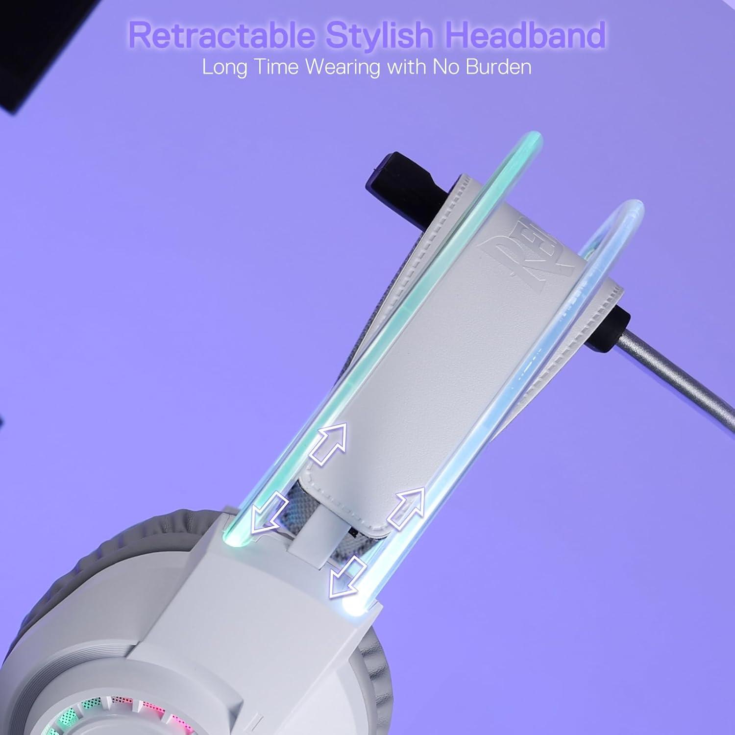 imageRedragon H231 Scream Wired Gaming Headset Stereo Surround Sound 40mm Drivers Leather Foam Ear Pads Noisecanceling Microphone MultiPlatforms Headphone Works with PCPS45NSXboxone BlackWhite