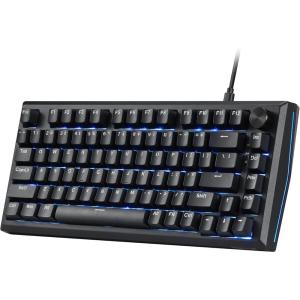 imageRedragon K687 PRO Wireless CNC Gasket Gaming Keyboard 81 Keys Mechanical Keyboard wPremium CNC Aluminum Board EasyControl Knob 5Layer Noise Dampening Custom Linear Switch PBT Gradient KeycapsGlitter Black
