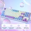 imageRedragon K728 PRO SE 80 87 Keys Wireless Gasket RGB Gaming Keyboard 3Mode Anime Mechanical Keyboard wHotSwap SouthFacing LED Socket 5Layer Noise Dampening Custom HiFi Linear SwitchMoonrise Violet