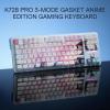 imageRedragon K728 PRO SE 80 87 Keys Wireless Gasket RGB Gaming Keyboard 3Mode Anime Mechanical Keyboard wHotSwap SouthFacing LED Socket 5Layer Noise Dampening Custom HiFi Linear SwitchNova Azure Anime Version