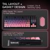 imageRedragon K728 PRO SE 80 87 Keys Wireless Gasket RGB Gaming Keyboard 3Mode Anime Mechanical Keyboard wHotSwap SouthFacing LED Socket 5Layer Noise Dampening Custom HiFi Linear SwitchTide Pink