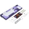 imageRedragon K761 Wireless Gasket Gaming Keyboard wHype Screen amp Knob 104 Keys Mechanical Keyboard EasyControl 126 TFT Info Display 5Layer Noise Dampening Custom Linear Switch Abyssal BlueCharming Purple