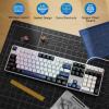imageRedragon K761 Wireless Gasket Gaming Keyboard wHype Screen amp Knob 104 Keys Mechanical Keyboard EasyControl 126 TFT Info Display 5Layer Noise Dampening Custom Linear Switch Abyssal BlueCerulean Polar