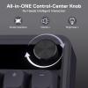 imageRedragon K761 Wireless Gasket Gaming Keyboard wHype Screen amp Knob 104 Keys Mechanical Keyboard EasyControl 126 TFT Info Display 5Layer Noise Dampening Custom Linear Switch Abyssal BlueAbyssal Blue K762