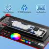 imageRedragon K761 Wireless Gasket Gaming Keyboard wHype Screen amp Knob 104 Keys Mechanical Keyboard EasyControl 126 TFT Info Display 5Layer Noise Dampening Custom Linear Switch Abyssal BlueCerulean Polar