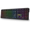 imageRedragon K761 Wireless Gasket Gaming Keyboard wHype Screen amp Knob 104 Keys Mechanical Keyboard EasyControl 126 TFT Info Display 5Layer Noise Dampening Custom Linear Switch Abyssal BlueEssential Black