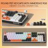 imageRedragon K761 Wireless Gasket Gaming Keyboard wHype Screen amp Knob 104 Keys Mechanical Keyboard EasyControl 126 TFT Info Display 5Layer Noise Dampening Custom Linear Switch Abyssal BlueBlack Tangerine