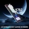 imageRedragon K761 Wireless Gasket Gaming Keyboard wHype Screen amp Knob 104 Keys Mechanical Keyboard EasyControl 126 TFT Info Display 5Layer Noise Dampening Custom Linear Switch Abyssal BlueAbyssal Blue K762