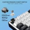 imageRedragon K761 Wireless Gasket Gaming Keyboard wHype Screen amp Knob 104 Keys Mechanical Keyboard EasyControl 126 TFT Info Display 5Layer Noise Dampening Custom Linear Switch Abyssal BlueCerulean Polar