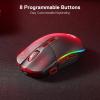 imageRedragon M719 Pro Wireless Optical Gaming Mouse 8 Programmable Buttons RGB Backlit 10000 DPI Ergonomic PC Computer Gaming Mice with Fire ButtonM719 Wireless