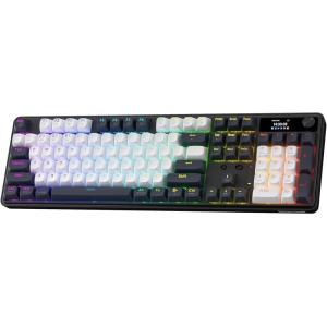 imageRedragon K761 Wireless Gasket Gaming Keyboard wHype Screen amp Knob 104 Keys Mechanical Keyboard EasyControl 126 TFT Info Display 5Layer Noise Dampening Custom Linear Switch Abyssal BlueAbyssal Blue K761