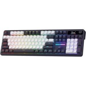 imageRedragon K761 Wireless Gasket Gaming Keyboard wHype Screen amp Knob 104 Keys Mechanical Keyboard EasyControl 126 TFT Info Display 5Layer Noise Dampening Custom Linear Switch Abyssal BlueAbyssal Blue K762