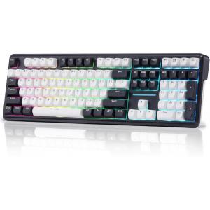 imageRedragon K761 Wireless Gasket Gaming Keyboard wHype Screen amp Knob 104 Keys Mechanical Keyboard EasyControl 126 TFT Info Display 5Layer Noise Dampening Custom Linear Switch Abyssal BlueAbyssal Blue