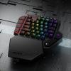 imageRedragon K585 PRO Wireless OneHanded Mechanical Keyboard 42 Keys 3Mode RGB 40 Gaming Keypad w 7 Onboard Macro Keys Detachable Wrist Support Rechargeable Battery Brown SwitchBlue Switch