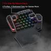 imageRedragon K585 PRO Wireless OneHanded Mechanical Keyboard 42 Keys 3Mode RGB 40 Gaming Keypad w 7 Onboard Macro Keys Detachable Wrist Support Rechargeable Battery Brown SwitchBlue Switch