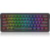 imageRedragon K722 60 Wired Gasket RGB Gaming Keyboard 61 Keys HotSwap Compact Mechanical Keyboard wFreeMod Socket 3Layer Noise Dampening Quiet Custom Linear SwitchEssential Black
