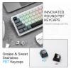 imageRedragon K722 60 Wired Gasket RGB Gaming Keyboard 61 Keys HotSwap Compact Mechanical Keyboard wFreeMod Socket 3Layer Noise Dampening Quiet Custom Linear SwitchCloudy Gray