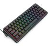 imageRedragon K722 60 Wired Gasket RGB Gaming Keyboard 61 Keys HotSwap Compact Mechanical Keyboard wFreeMod Socket 3Layer Noise Dampening Quiet Custom Linear SwitchEssential Black