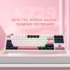 imageRedragon K729 HE Rapid Trigger Gaming Keyboard 87 Keys 8K Wired Mechanical Keyboard wNextGen UltraMag 100 POM Silky Magnetic Switch DualModule Floating Patent Structure Design amp Knob ControlBubblegum Pink