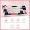 imageRedragon K729 HE Rapid Trigger Gaming Keyboard 87 Keys 8K Wired Mechanical Keyboard wNextGen UltraMag 100 POM Silky Magnetic Switch DualModule Floating Patent Structure Design amp Knob ControlBubblegum Pink