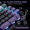 imageRedragon K740 98 Keys Wired RGB Gaming Keyboard 95 PBT Mechanical Keyboard wSolid Aluminum Base Dedicated Knob Control amp HotSwap Socket Custom Linear SwitchPurple Rain Custom Switch